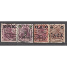 Alemania Imperio Correo 1920-22 Yvert 134/37 usado