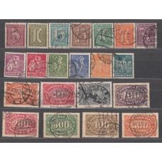 Alemania Imperio Correo 1921-22 Yvert 138/59 usado