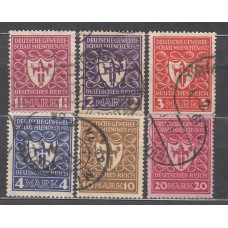 Alemania Imperio Correo 1922 Yvert 214/19 usado
