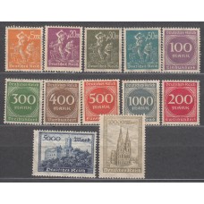 Alemania Imperio Correo 1923 Yvert 239/50 * Mh 
