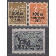 Alemania Imperio Correo 1923 Yvert 251/51B * Mh