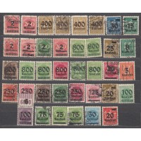 Alemania Imperio Correo 1923 Yvert 252/90 usado Falta 254