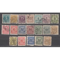 Alemania Imperio Correo 1923 Yvert 291/309 usado