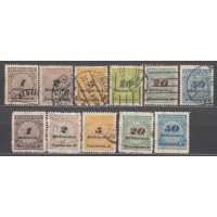 Alemania Imperio Correo 1923 Yvert 320/30 */usado Mh/usado