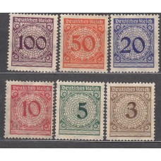 Alemania Imperio Correo 1923 Yvert 331/36 * Mh