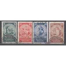 Alemania Imperio Correo 1924 Yvert 344/47 usado