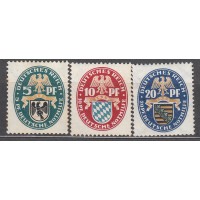 Alemania Imperio Correo 1925 Yvert 368/70 */(*) Mh/mng