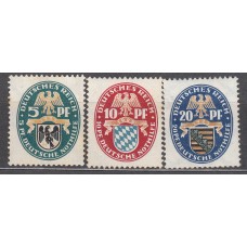 Alemania Imperio Correo 1925 Yvert 368/70 */(*) Mh/mng