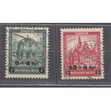 Alemania Imperio Correo 1932 Yvert 439/40 usado