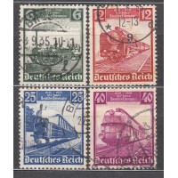 Alemania Imperio Correo 1935 Yvert 539/42 usado Trenes