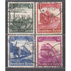 Alemania Imperio Correo 1935 Yvert 539/42 usado Trenes