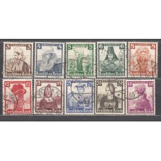 Alemania Imperio Correo 1935 Yvert 547/56  Mnh Trajes Regionales