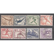 Alemania Imperio Correo 1936 Yvert 565/72 usado  Juegos Olimpicos de Berlin