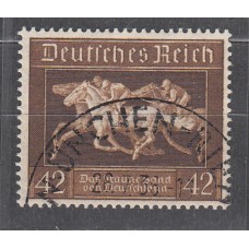 Alemania Imperio Correo 1936 Yvert 579 usado Deportes - Carrera de caballos