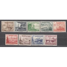 Alemania Imperio Correo 1937 Yvert 594/602 * Mh Barcos