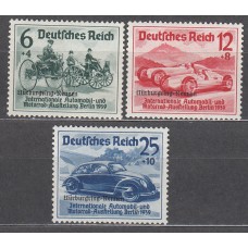 Alemania Imperio Correo 1939 Yvert 629A/C * Mh Coches