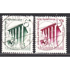 Alemania Imperio Correo 1939 Yvert 632/3 usado