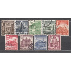 Alemania Imperio Correo 1940 Yvert 675/683 usado Castillos y Monumentos