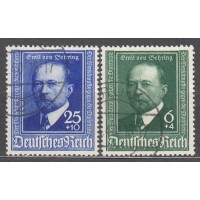 Alemania Imperio Correo 1940 Yvert 684/85 usado  Personaje - Emilvon Behring