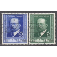 Alemania Imperio Correo 1940 Yvert 684/85 usado  Personaje - Emilvon Behring