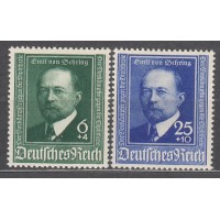 Alemania Imperio Correo 1940 Yvert 684/85 ** Mnh Personaje - Emilvon Behring