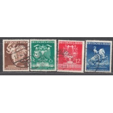 Alemania Imperio Correo 1941 Yvert 692/95 usado