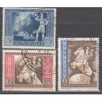 Alemania Imperio Correo 1942 Yvert 744/46 usado