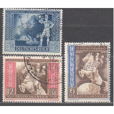 Alemania Imperio Correo 1942 Yvert 744/46 usado