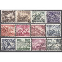 Alemania Imperio Correo 1943 Yvert 748/59 usado Barcos