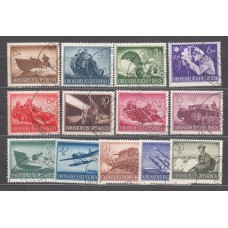 Alemania Imperio Correo 1944 Yvert 791/803 usado Barcos