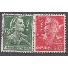 Alemania Imperio Correo 1944 Yvert 819/20 usado