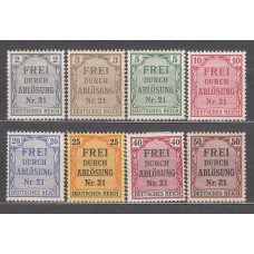 Alemania Imperio Servicio Yvert 1/8 * Mh
