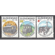 Eslovaquia - Correo 1998 Yvert 276/78 ** Mnh Trenes