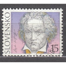 Eslovaquia - Correo 2003 Yvert 389 ** Mnh Personaje - Música - Beethoven