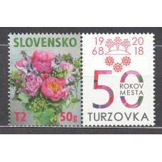Eslovaquia Correo 2018 Yvert 743 ** Mnh Flores