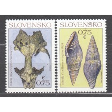 Eslovaquia Correo 2022 Yvert 856/57 ** Mnh Fosiles de Eslovaquia