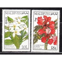 Maldives - Correo Yvert 1118/19 ** Mnh Flores