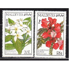 Maldives - Correo Yvert 1118/19 ** Mnh Flores