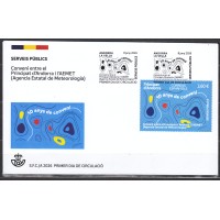 Andorra Española Sobres 1º Día 2026 Conveni entre el Principat d Andorra i  AEMET