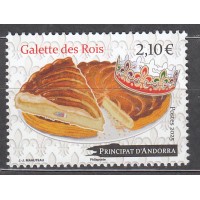Andorra Francesa Correo 2025 Yvert 937 ** Mnh Pastel de Reyes