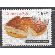 Andorra Francesa Correo 2025 Yvert 937 ** Mnh Pastel de Reyes