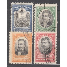 Bolivia - Correo 1909 Yvert 75/78 usado Centenario de la Revolución