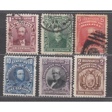 Bolivia - Correo 1901 Yvert 67/72 usado Personajes