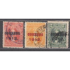 Bolivia Correo 1912 Yvert 93/95 usado
