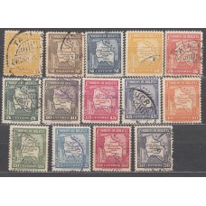 Bolivia Correo 1935 Yvert 190/203  usado Mapas
