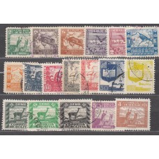 Bolivia Correo 1939 Yvert 222/239 usado Fauna