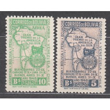 Bolivia - Correo 1948 Yvert 297 + Aereo 101 ** Mnh Gran Prix Automovilisto 