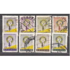 Bolivia - Correo 1960 Yvert 396/99+Aereo 204/7 usado Hospital de Niños