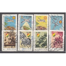 Bolivia - Correo 1962 Yvert 430/33+Aereo 222/25 usado Fuerzas Armadas