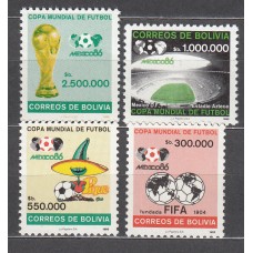Bolivia - Correo 1986 Yvert 667/70 ** Mnh Copa del Mundo de Fútbol -Deportes